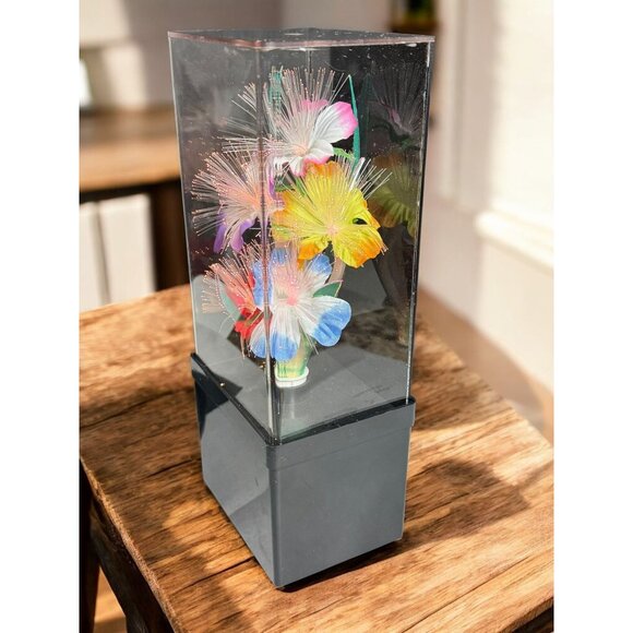 Ho Ho Arts Fiber Optic LED Flower Lamp With Black Base & Multicolor Glow - Picture 5 of 14